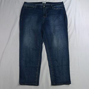 Rebel Wilson‎ 22W The Moxy Skinny Dark Wash Stretch Denim Womens Jeans